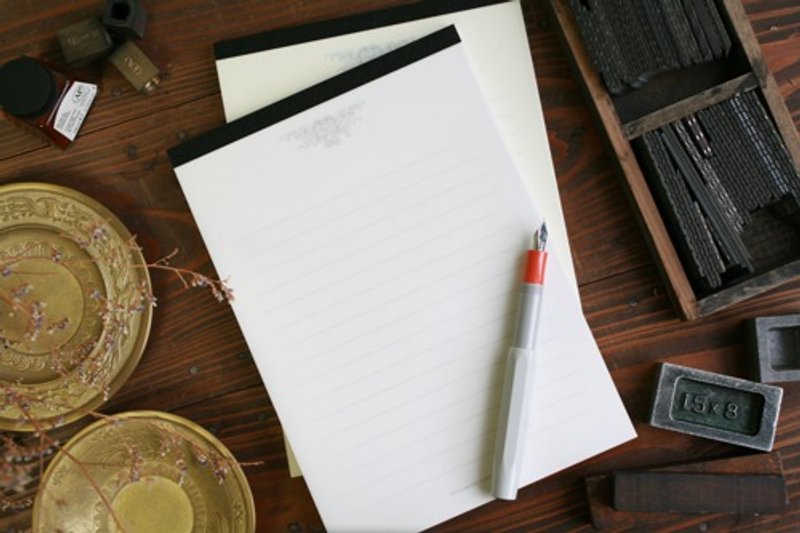 横格纸 横写 纸色-纯白/印刷色-灰棕 - 卡片/明信片 - 纸 