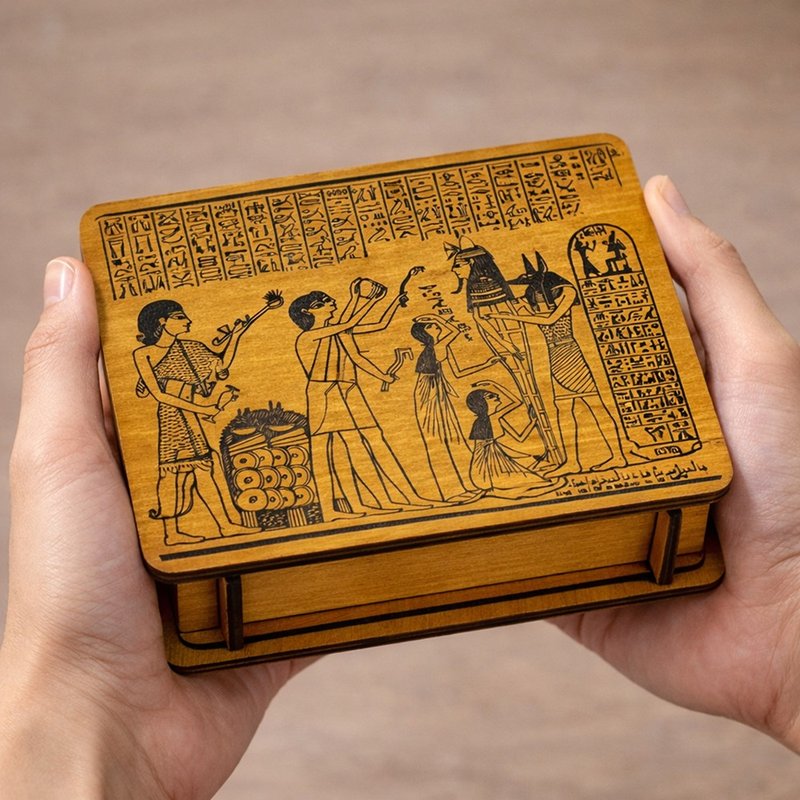 死者之书 (十道封印机关盒) - 桌游/玩具 - 木头 白色