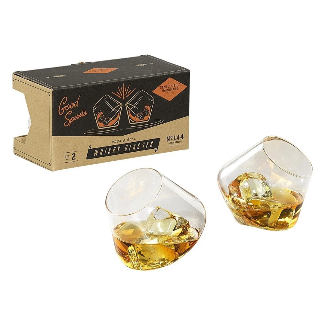 【Gentlemen's Hardware】极简随身酒壶威士忌摇滚造型玻璃酒杯组 - 酒杯/酒器 - 玻璃 黑色