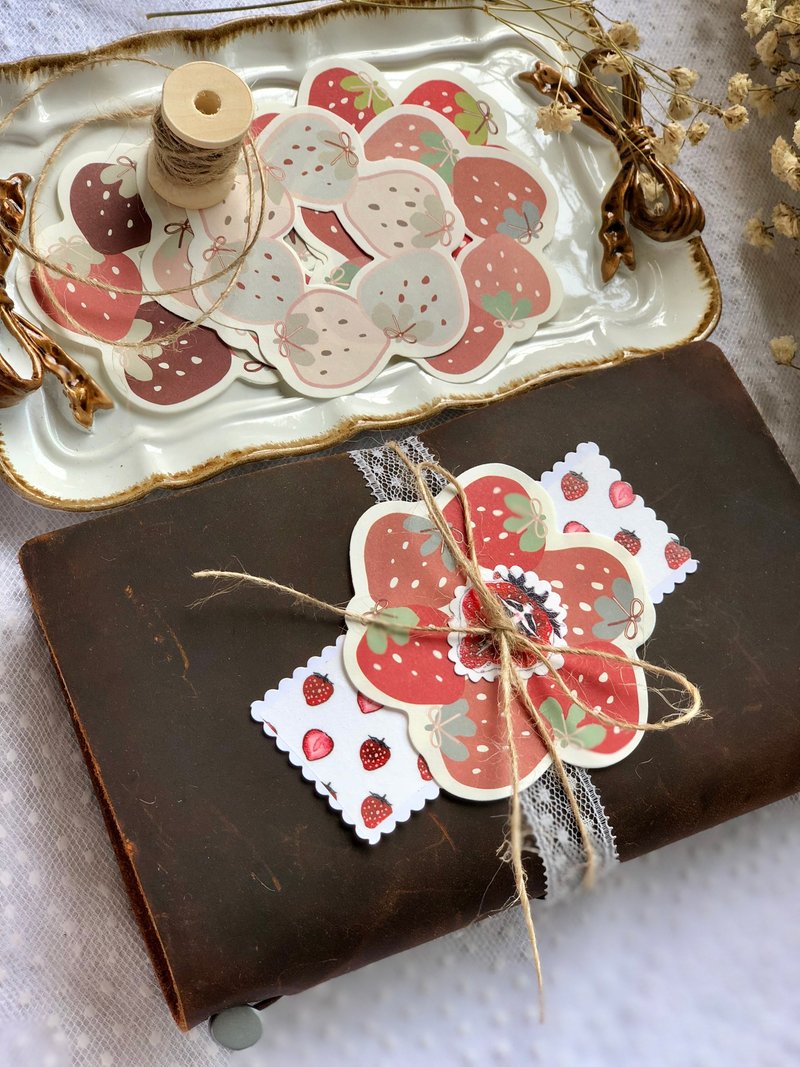 异形便签  道林纸 花圈 甜点 复古 草莓可爱便利贴 混30枚/包 - 纸胶带 - 纸 多色