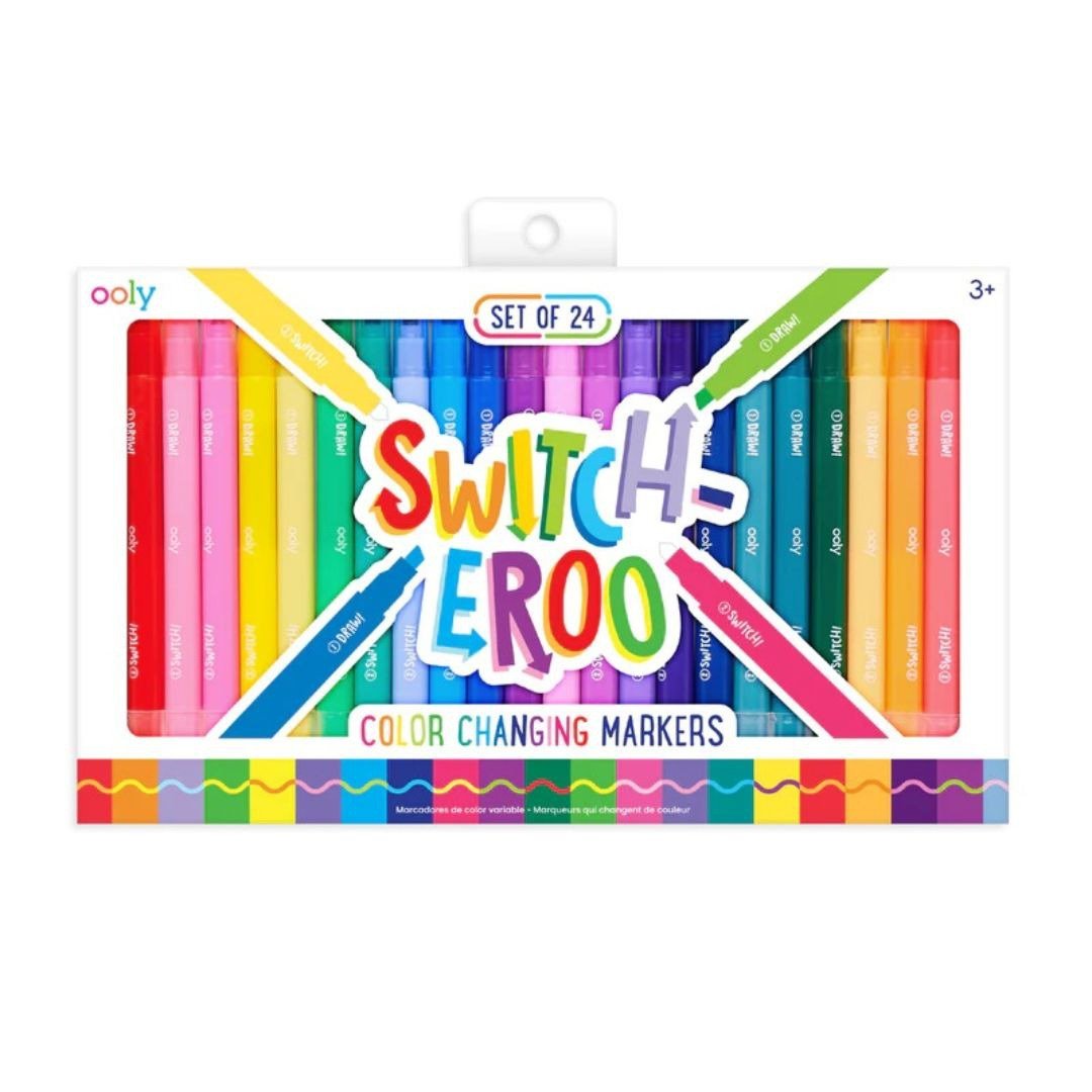美国OOLY Switch-eroo! 双头神奇变色彩色笔(24色) | 玩转色彩 - 插画/绘画/写字 - 塑料 