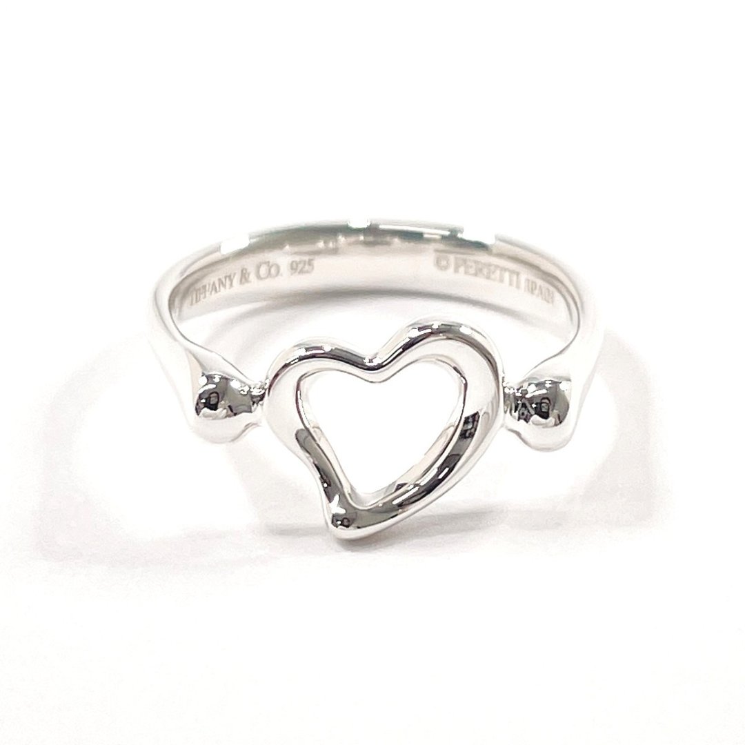 【日本直运 美品中古】9.5号 蒂芙尼 TIFFANY&Co. 戒指 镂空心形 艾尔莎・佩雷蒂 - 戒指 - 纯银 银色
