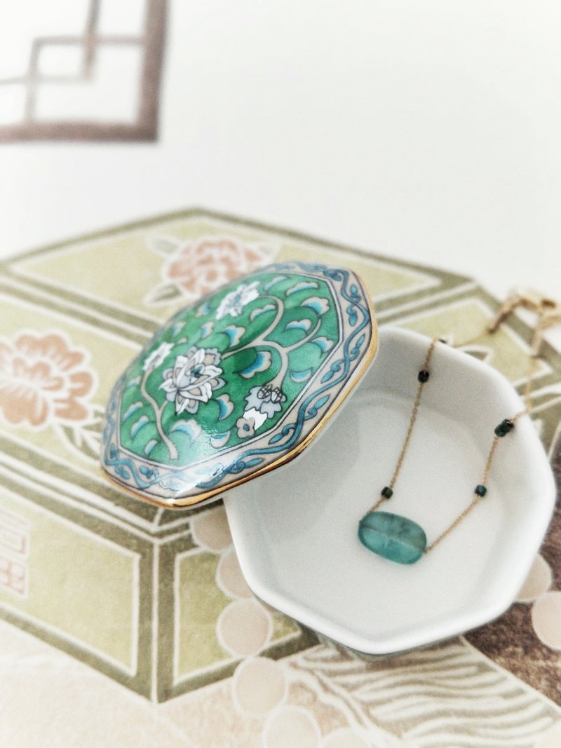 【好日恋物】德国带回Vintage古物/陶器饰品收纳罐 - 收纳用品 - 其他金属 绿色