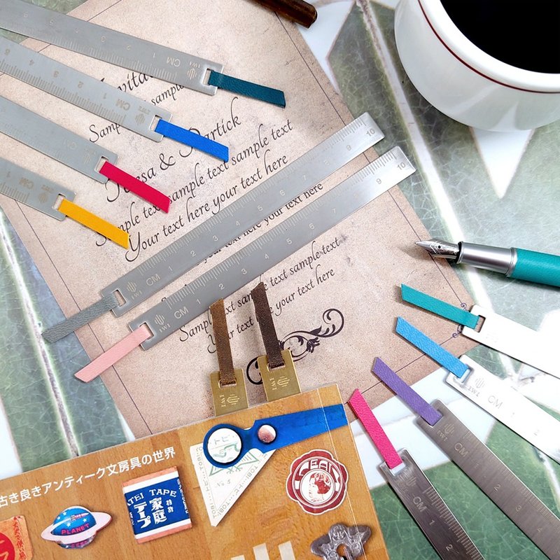 【商务推荐】IWI Ruler&Bookmark 迷你皮绳书签尺 #画线小帮手 - 书签 - 其他金属 