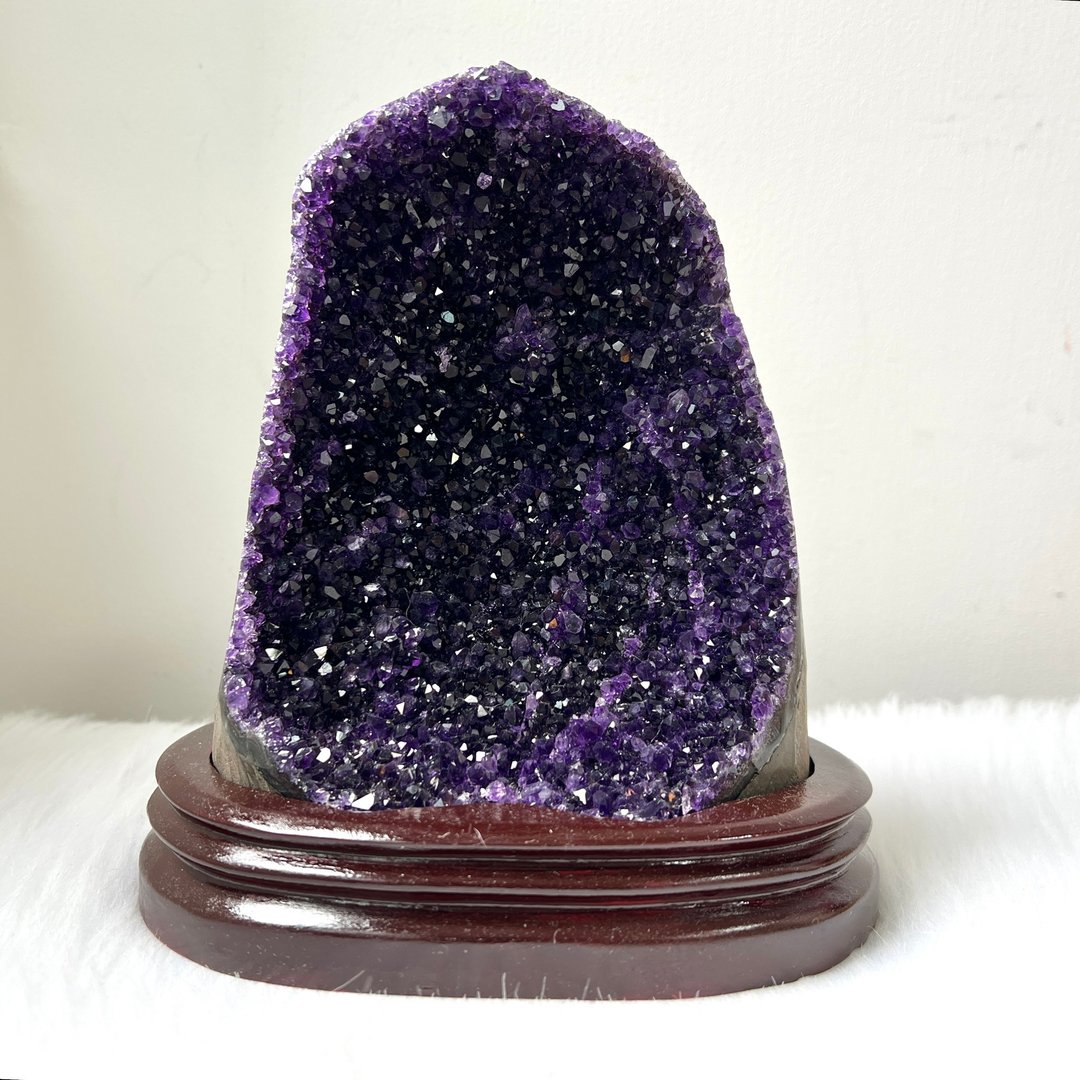 乌拉圭紫晶簇连订造底座 | 水晶 | 水晶簇 | 水晶摆件 - 摆饰 - 水晶 紫色