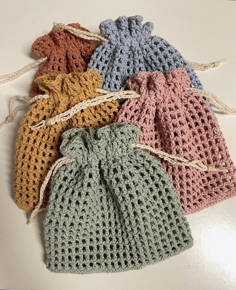 格子束口袋/编织 - 束口袋双肩包 - 棉．麻 