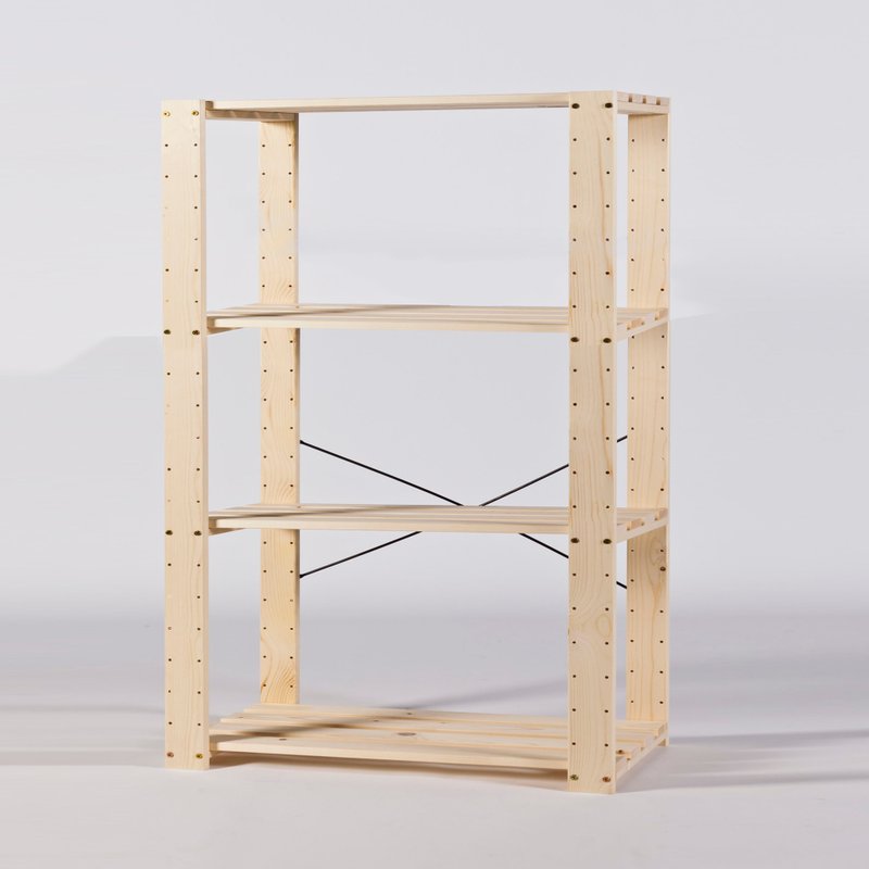 四层架(90x30x120cm) - 置物架/篮子 - 木头 卡其色