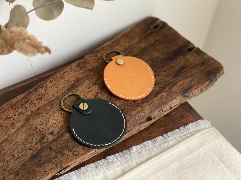 GOGORO真皮钥匙套 定制敲字 共9色 - 钥匙链/钥匙包 - 真皮 咖啡色