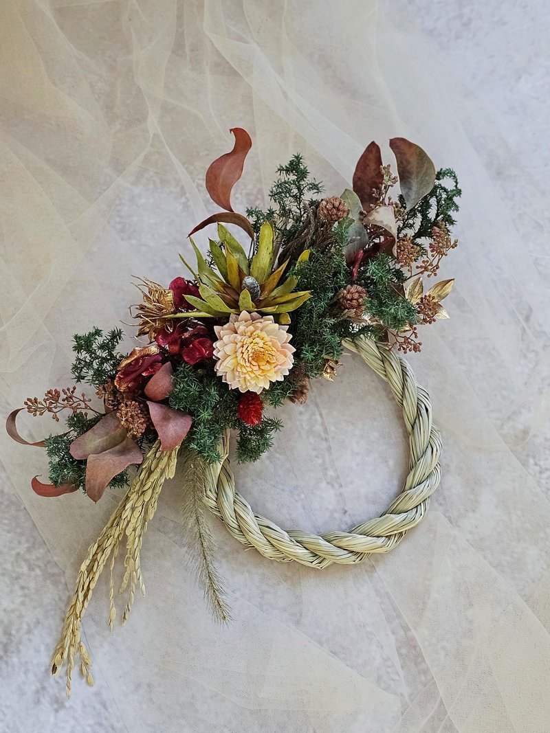 日式注连绳  现货/快速出货 - 干燥花/捧花 - 植物．花 卡其色