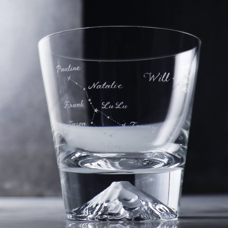 【富士山x北斗七星】北极星 日本田岛硝子富士山杯Fujiグラス - 酒杯/酒器 - 玻璃 透明