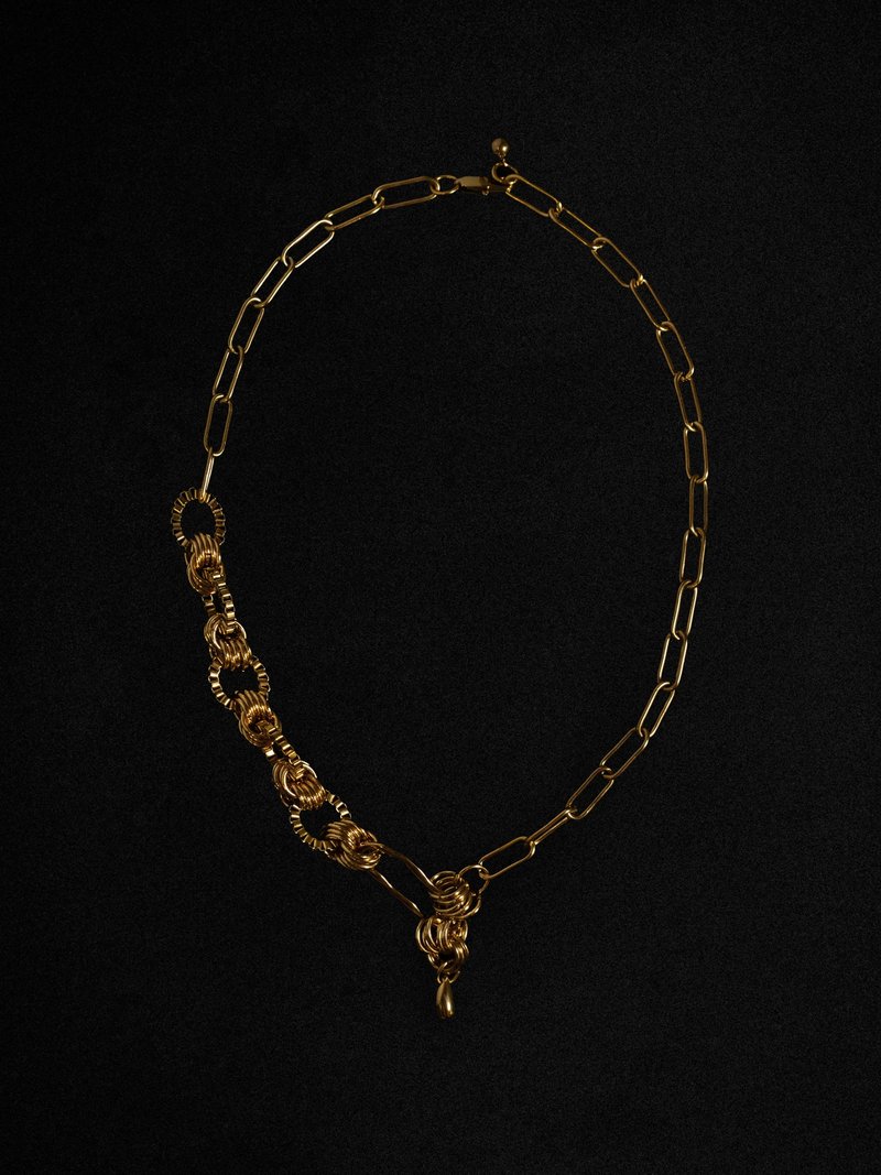 YARD YARN — Emery Necklace - 项链 - 不锈钢 金色