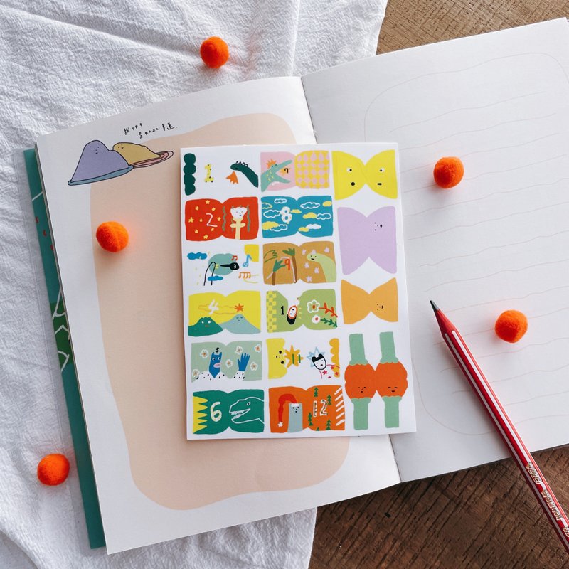 \手帐好朋友/ 可爱的小日子 月份索引贴纸 - 贴纸 - 纸 多色