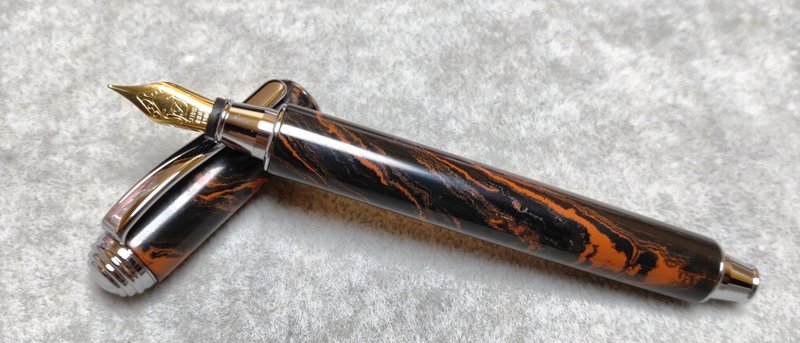 德国硬橡胶-拔盖式钢笔 - 钢笔 - 其他材质 橘色