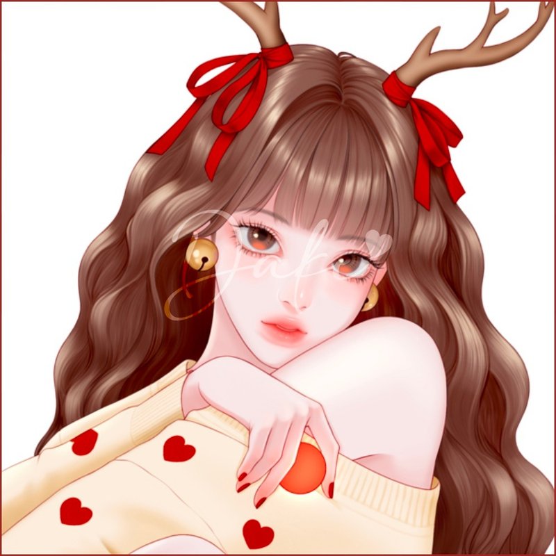 节庆驯鹿 - 贴纸 - 纸 多色