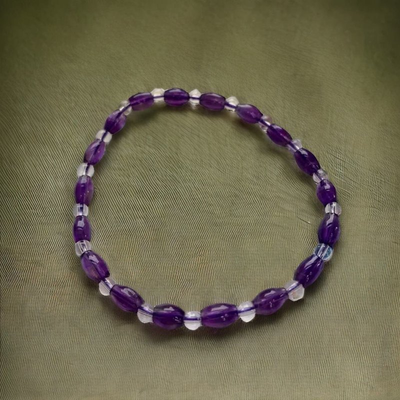 浪漫相遇 | 乌拉圭产地5A级全美天然紫水晶手珠手链 | 送礼 - 手链/手环 - 水晶 紫色