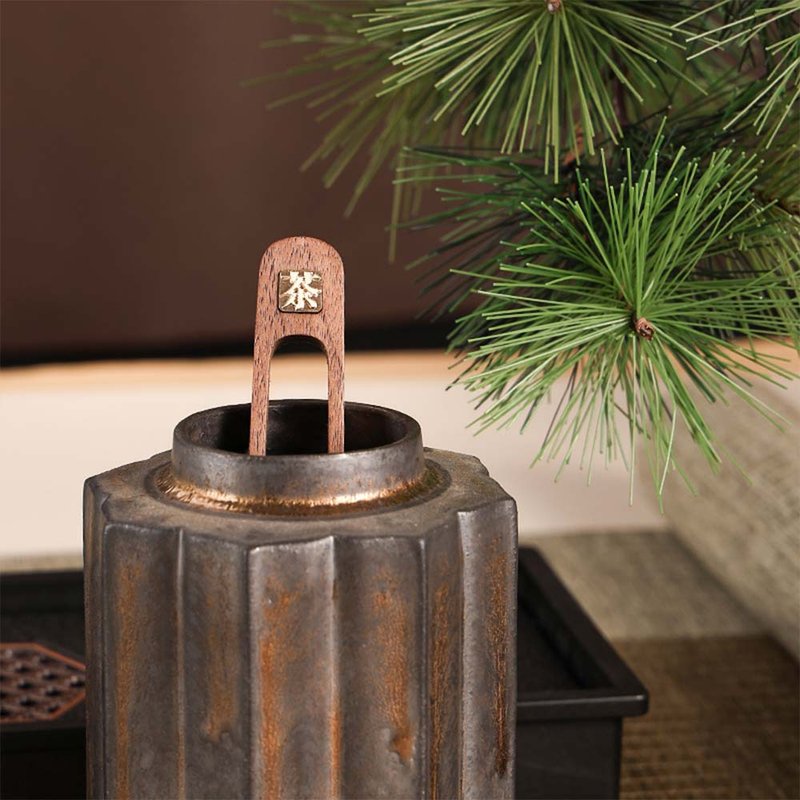 茶迹茶夹 茶道配件可定制活字黄铜茶挟茶镊胡桃木杯夹茶筷功夫茶 - 茶具/茶杯 - 木头 