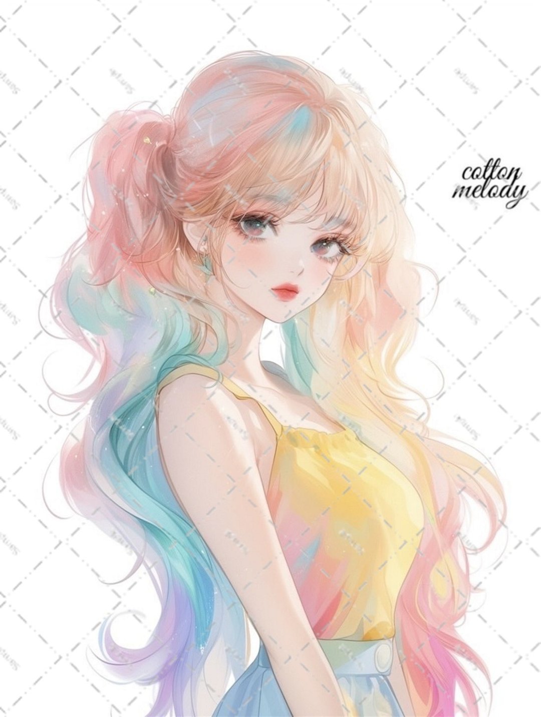 original sticker no.6441 人物贴纸 原创贴纸 人物贴纸 女孩贴纸 原创人物贴纸 - 贴纸 - 纸 