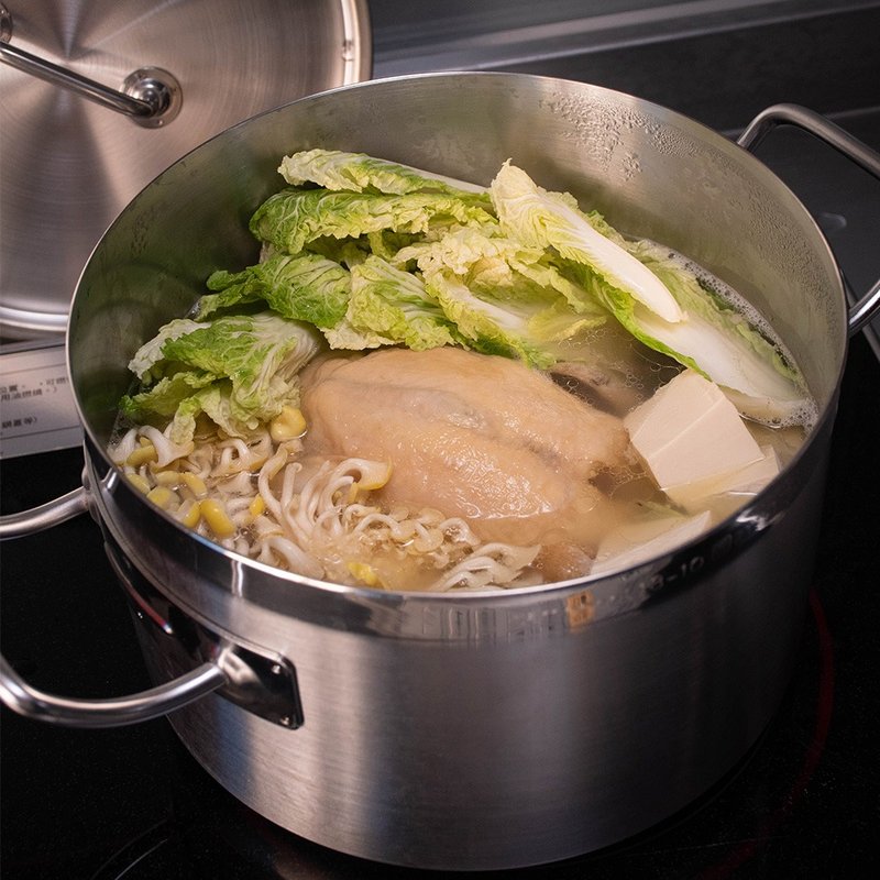 【Sambonet】意大利制 Professionale 不锈钢双耳汤锅24cm-附盖 - 锅具/烤盘 - 不锈钢 