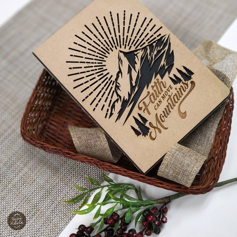 信仰移山雕刻经文笔记本224页 - 笔记本/手帐 - 纸 卡其色