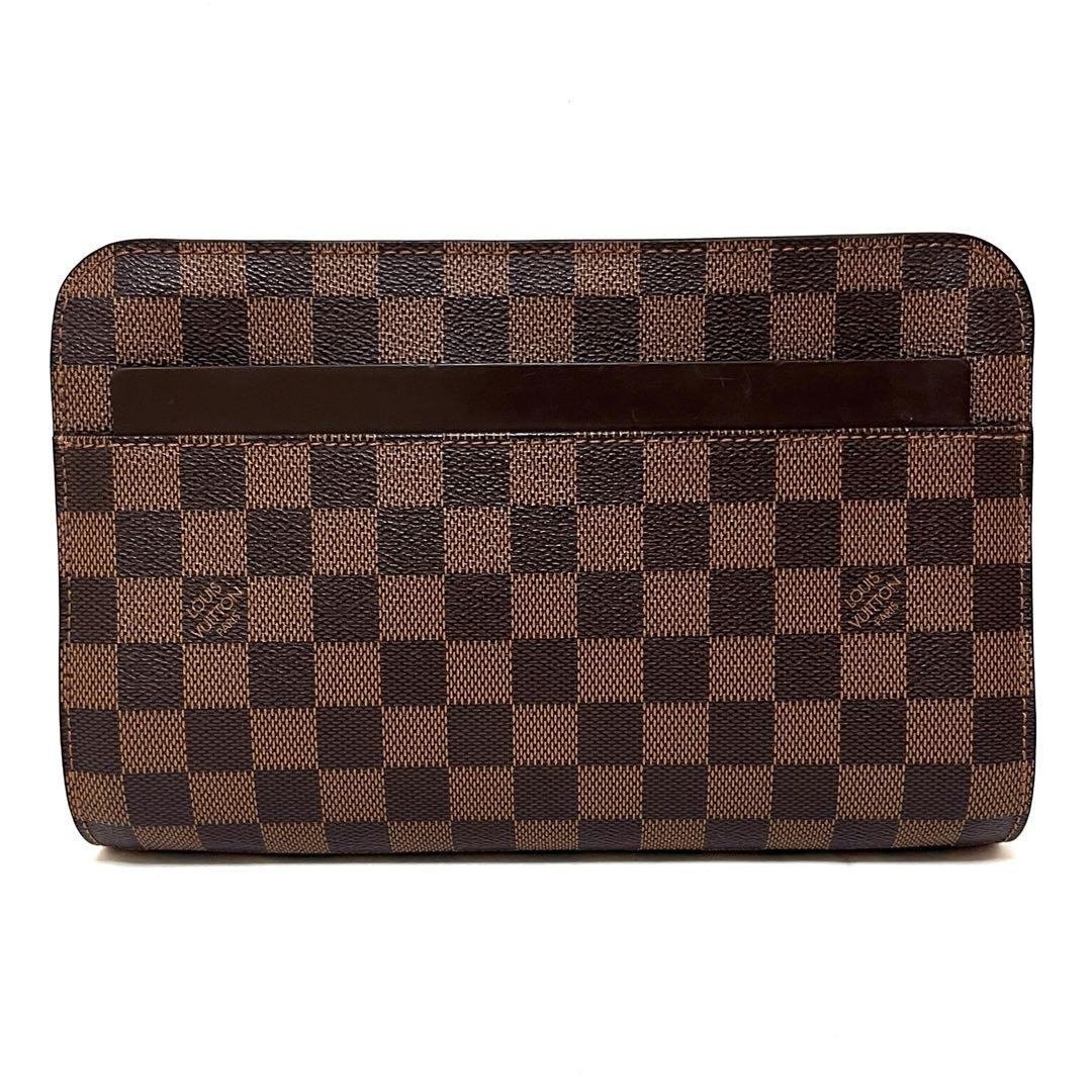 正品 Louis Vuitton 路易威登 Saint Cloud 手拿包 宴会包 Damier N51993 日本直送 二手 - 手拿包 - 其他材质 咖啡色