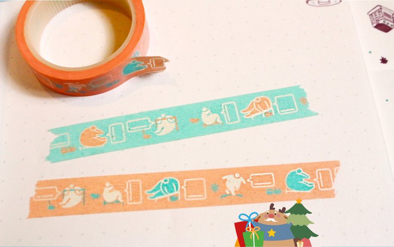 【胖子讲框框 / 微故事和纸胶带 - 粉蓝底与粉红底各1入】 - 纸胶带 - 纸 多色