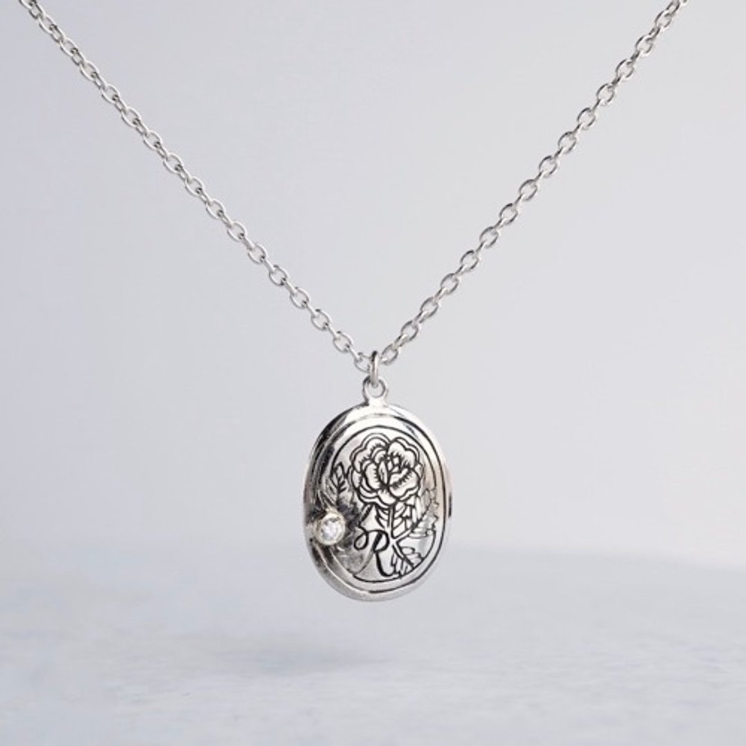 [R] Initial pendant [P048SV] - 项链 - 其他金属 