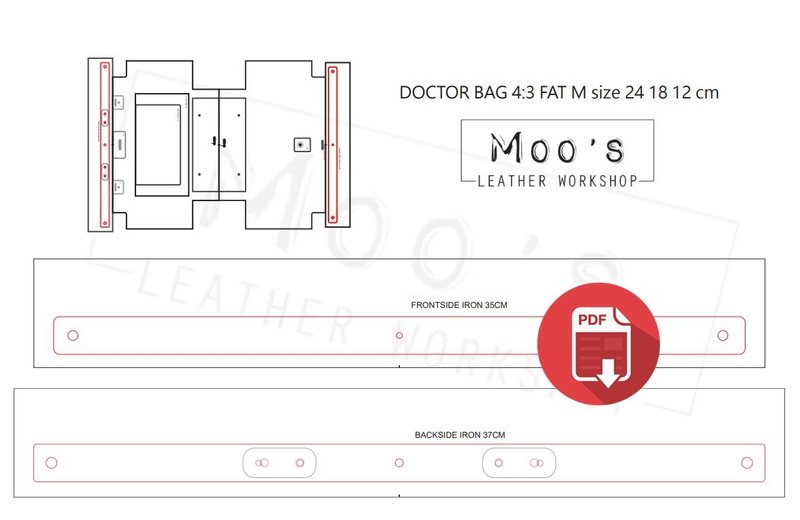 #DIY  doctorbag 4:3 fat M size 24 cm (版型 PDF) - 线上课程/教学影片 - 其他材质 