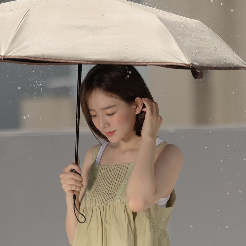 【rento】防晒黑胶安全自动伞-橡木白 - 雨伞/雨衣 - 防水材质 白色