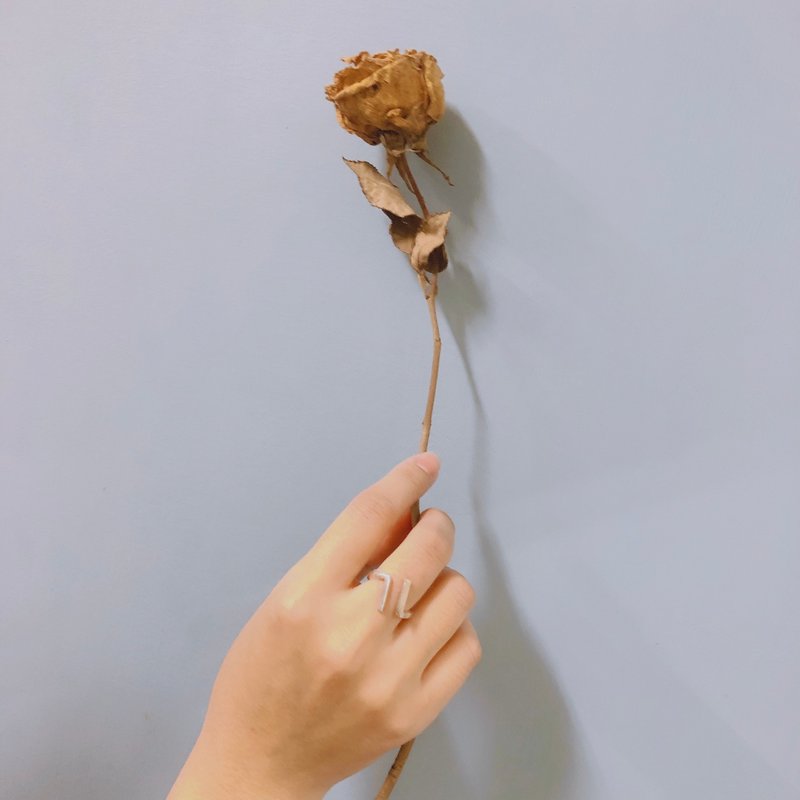 999纯银 并肩 活戒 - 戒指 - 纯银 银色