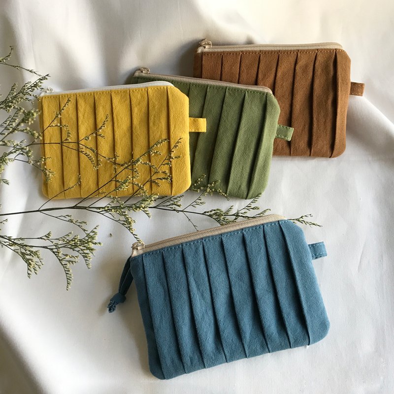百折零钱包 / 手工 韩国水洗棉布 - 零钱包 - 棉．麻 多色
