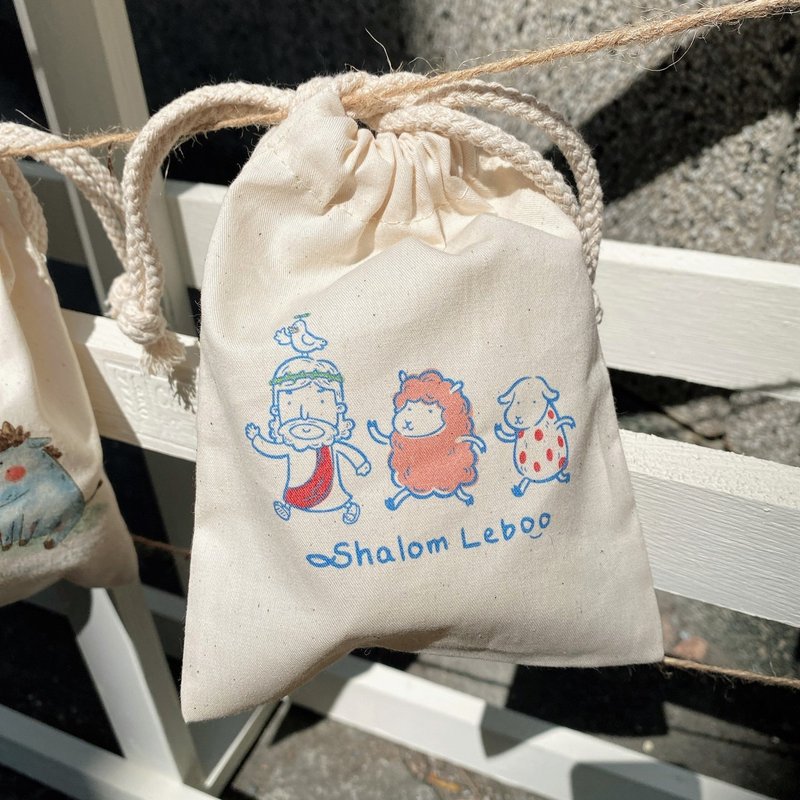 收纳束口袋-shalom LEBOO - 化妆包/杂物包 - 棉．麻 