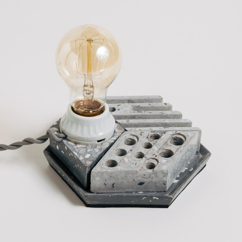 复古·磨石计划·积木拼盘(灰原色)│Good Form·好造形 - 名片架/名片座 - 水泥 灰色