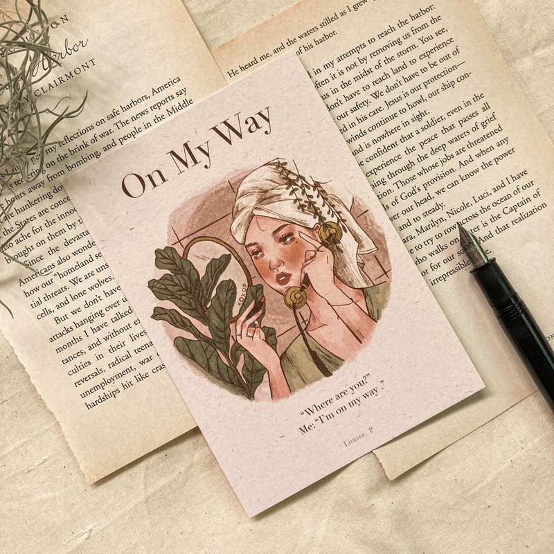 Luluise【On My Way我已经在路上了!】明信片 - 卡片/明信片 - 纸 多色