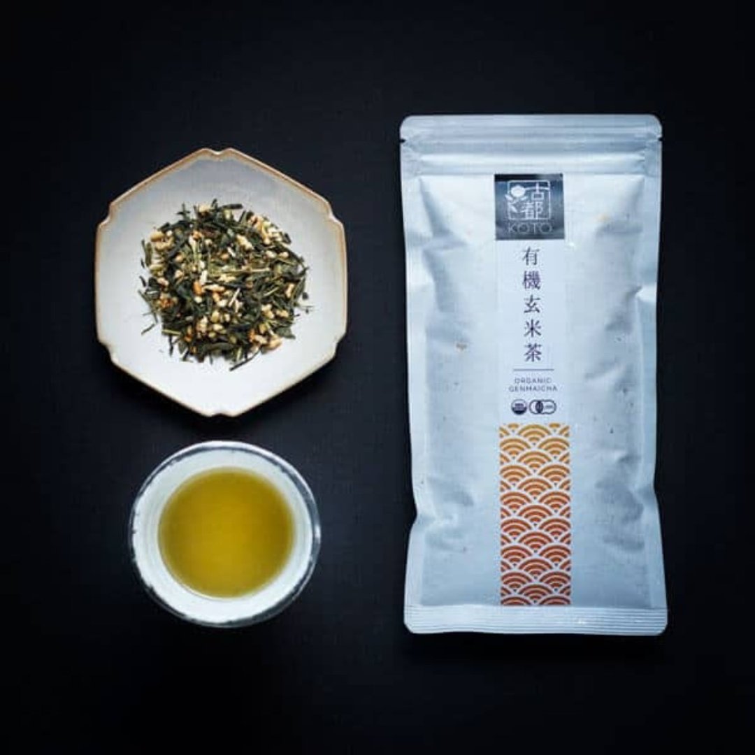 京都宇治有机玄米茶 KOTO TEA 日本绿茶 80g - 茶 - 新鲜食材 绿色