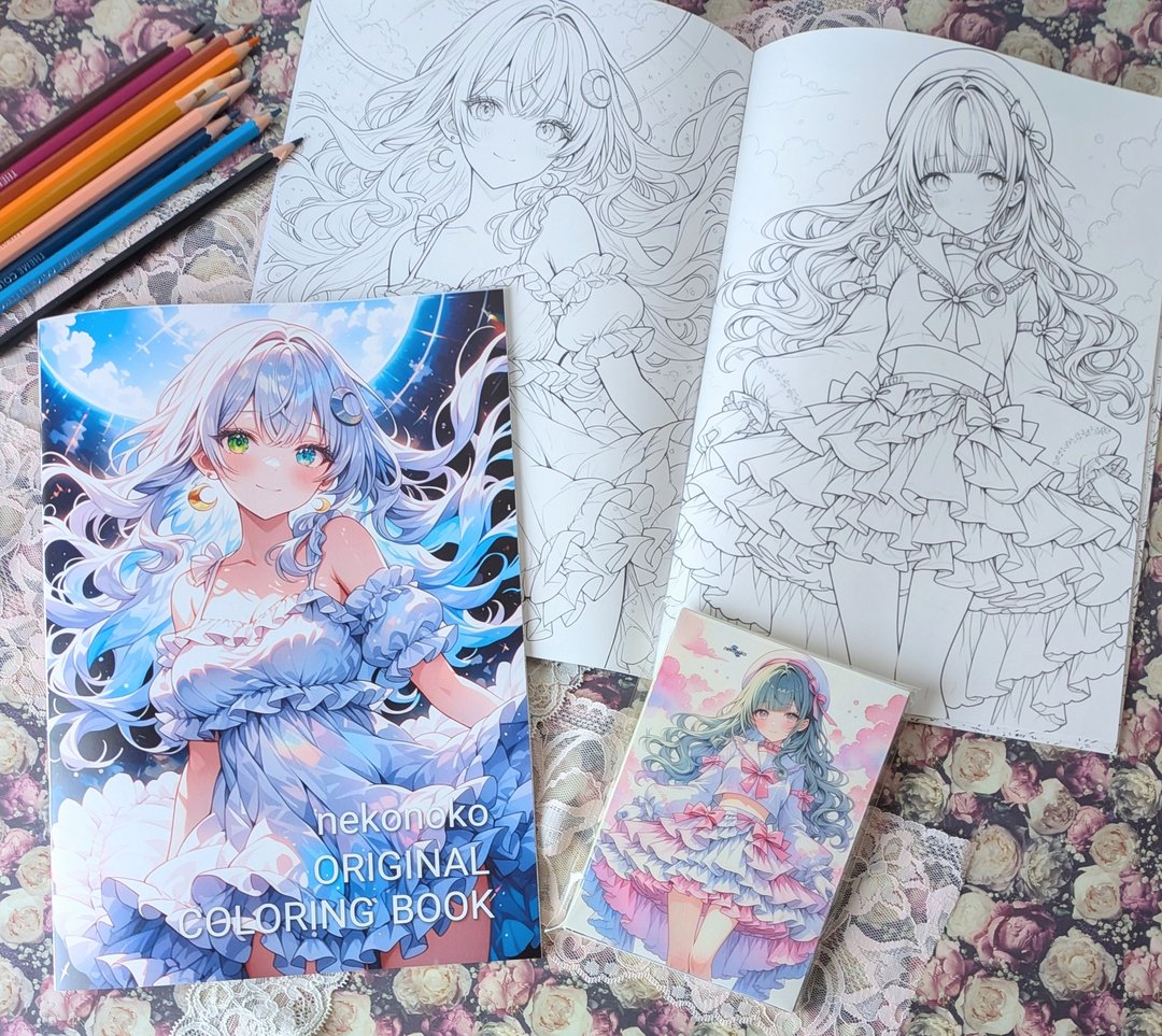 原创仅涂色本 nekonokoOriginalColoringBook - 刊物/书籍 - 纸 多色