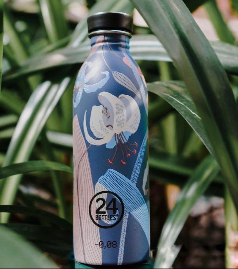 意大利24Bottles【URBAN超轻量羽毛系列】Navy Lily - 不锈钢 - 水瓶/水壶 - 不锈钢 蓝色