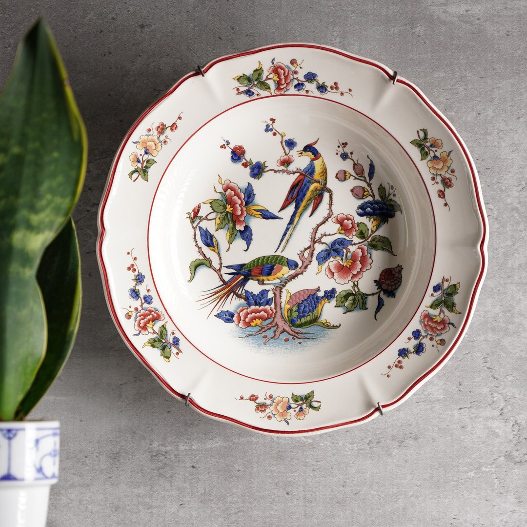 1950德国Villeroy & Boch 天堂鸟/凤凰系列展示挂盘 - 墙贴/壁贴 - 陶 多色