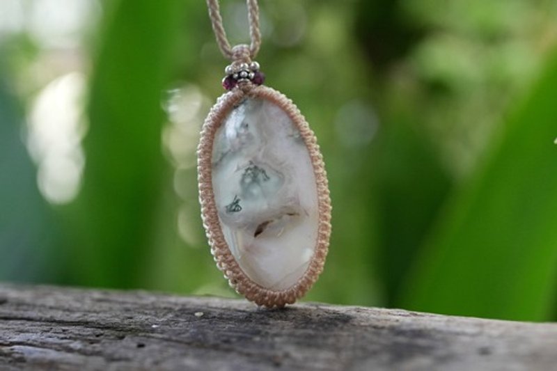 云与海藻交织 ★ 苔纹玛瑙编绳项链 1445 - 项链 - 宝石 