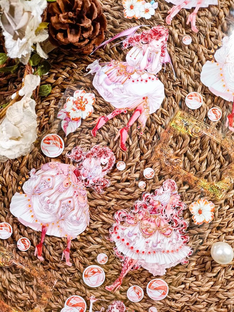 GL1332玩偶遊戲/裝飾膠帶 - 纸胶带 - 塑料 多色