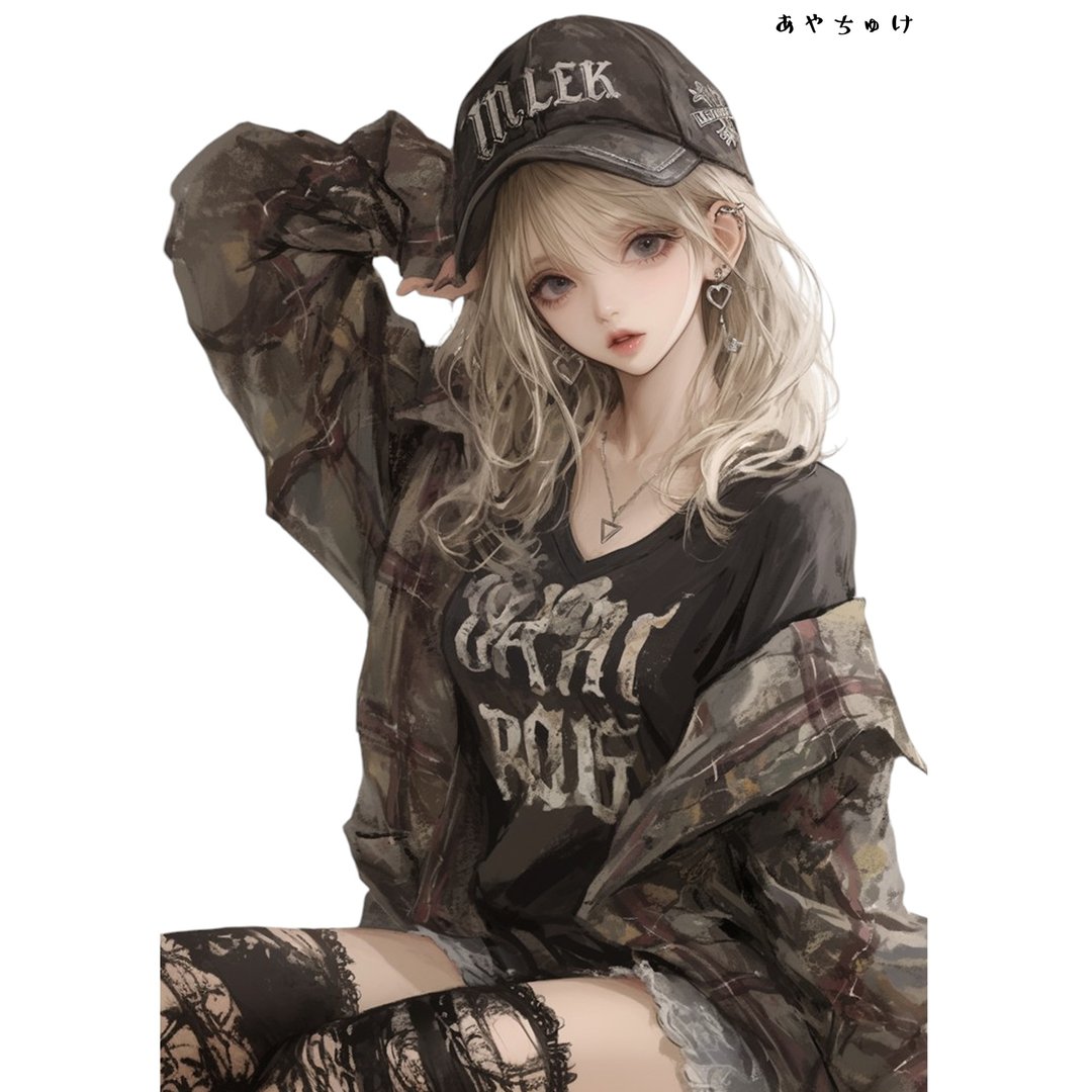 【10月新品5】07-094-0084 人物贴纸 轻庞克女孩 - 贴纸 - 纸 