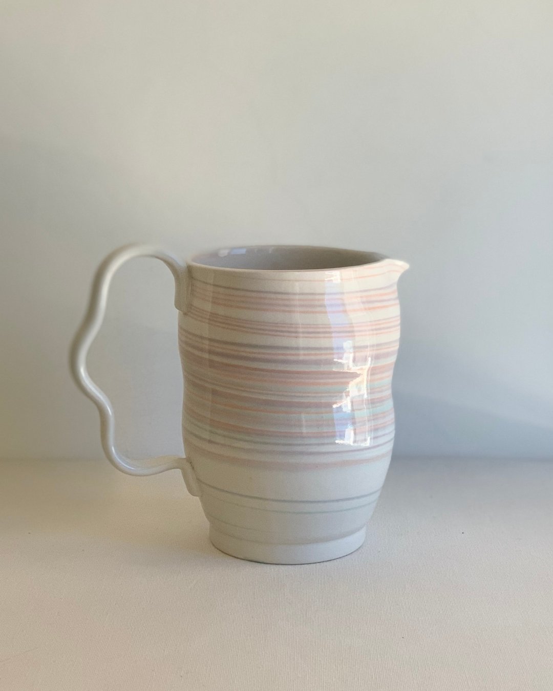 绞胎缤纷花果茶-牛奶壶/花器 - 茶具/茶杯 - 瓷 粉红色