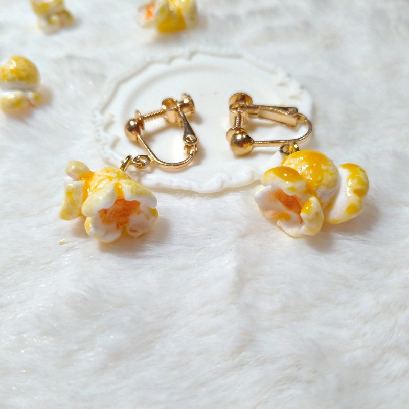 黏土甜点爆米花耳环手作课程 - 陶艺 - 粘土 