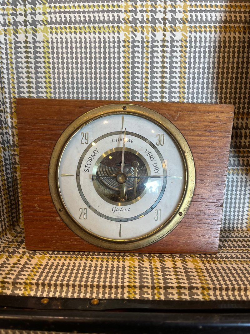 Gischard 近代德国古董气压计 - 墙贴/壁贴 - 木头 金色