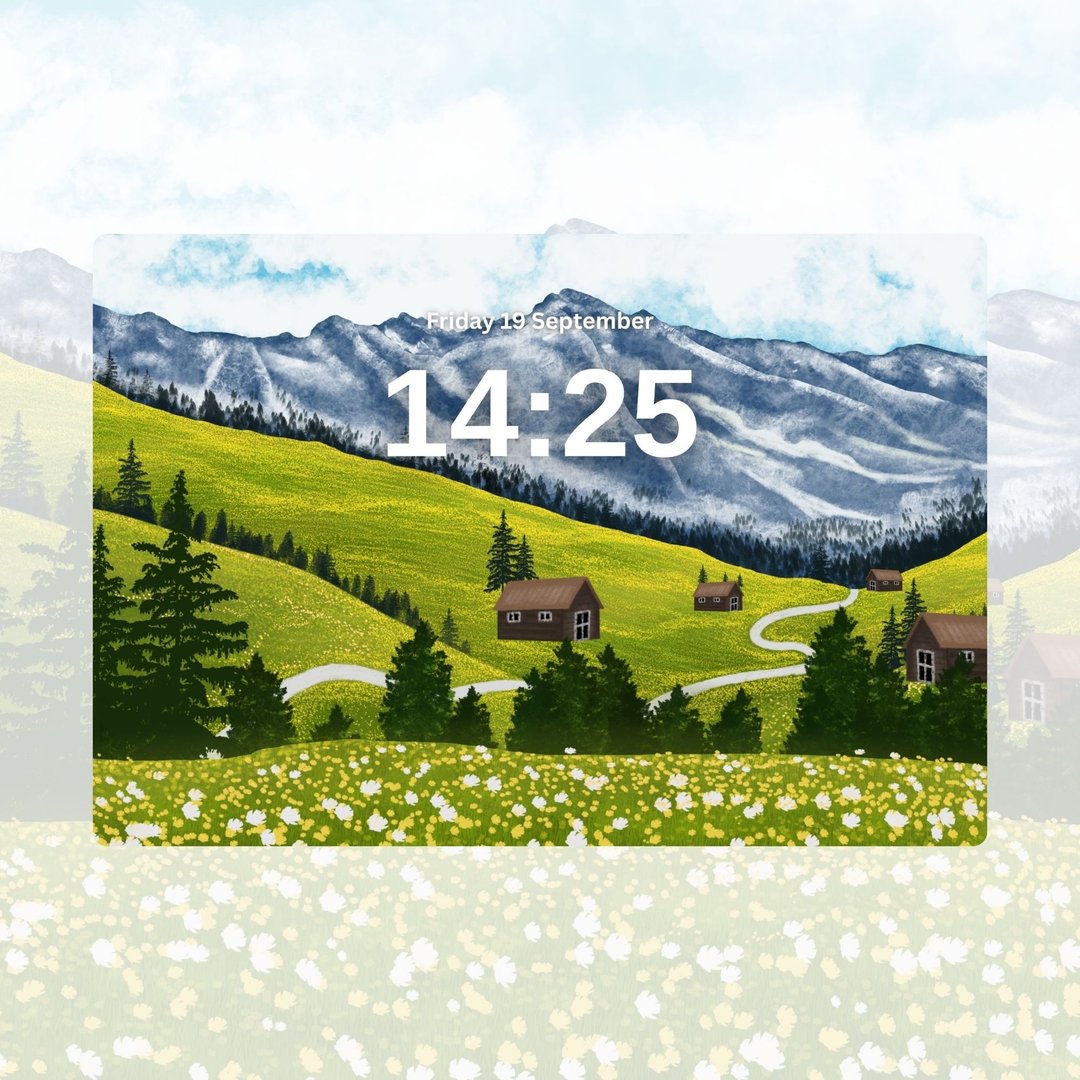Cottagecore 高山山村 iPad 平板壁纸 (数位下载) - 电脑手机桌布/贴图/App 图示 - 其他材质 