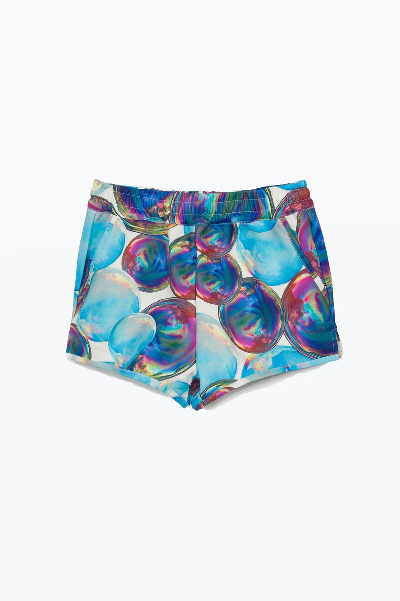 ZIZTAR 带你到泡泡短裤 BWL-S16-028 - 女装长裤 - 聚酯纤维 蓝色