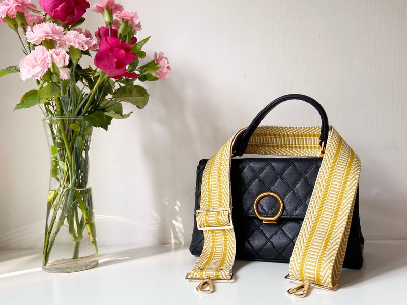 2寸宽版背带 棉织背带 背包背带  可以调整 可以替换 印花背带 - 侧背包/斜挎包 - 棉．麻 黄色