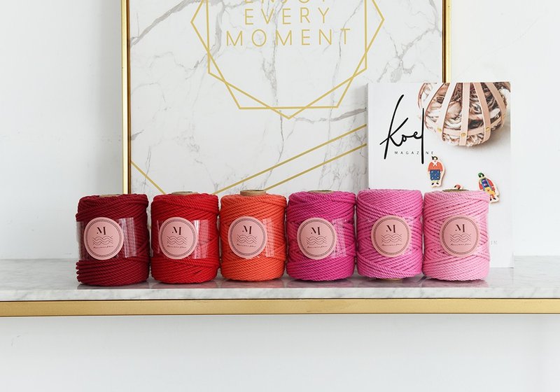 Macrame编织用彩色棉绳_红色系列 - 编织/刺绣/羊毛毡/裁缝 - 棉．麻 粉红色