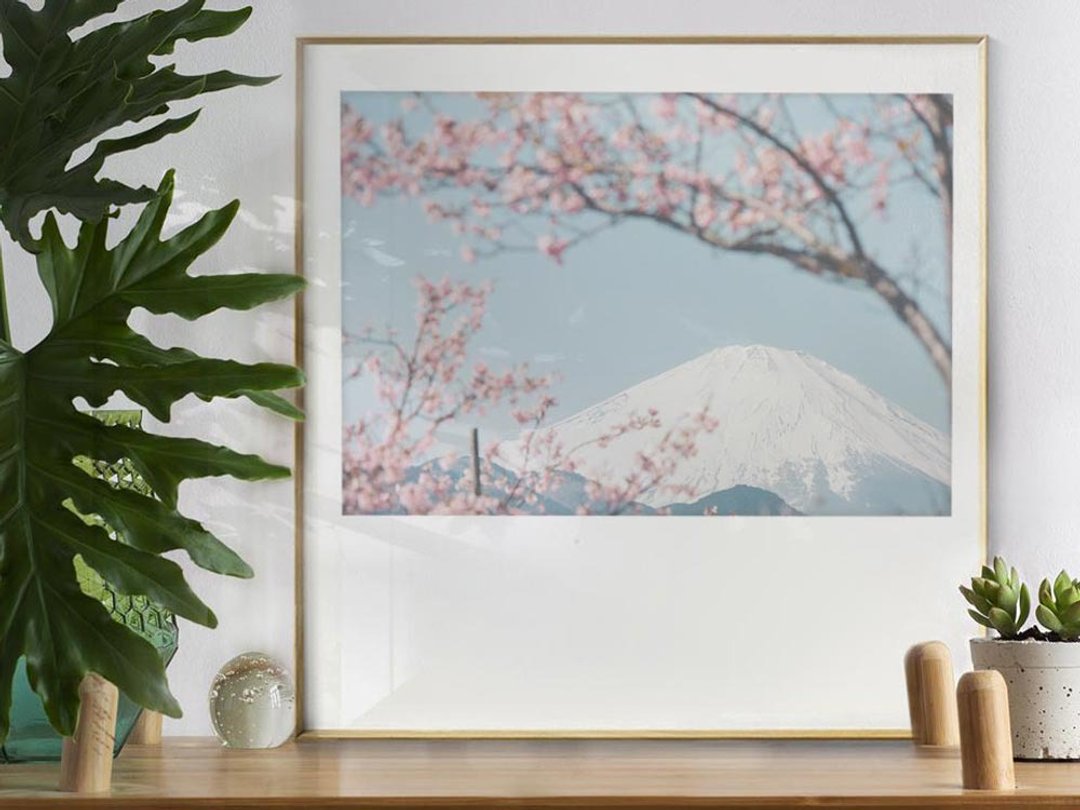 日本17 富士山丨海报+画框 50x50cm_reserved - 海报/装饰画/版画 - 纸 白色