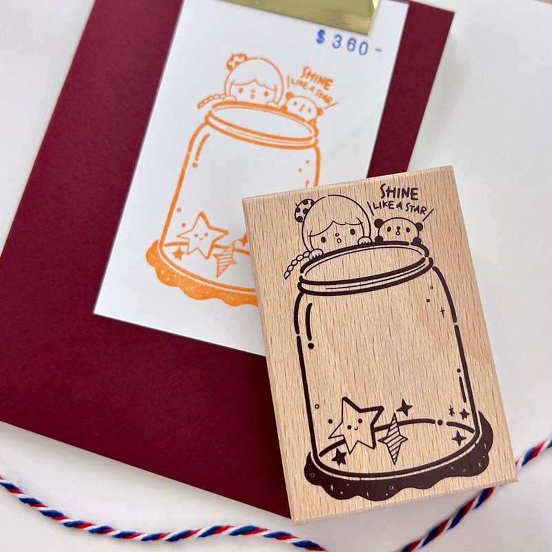 橡皮印章 / 场景留言印章 / 漂流瓶 - 印章/印台 - 塑料 红色