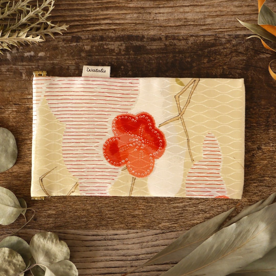 Umebun Kimono Sunglasses Case Glasses Case - 眼镜盒/眼镜布 - 棉 黄色